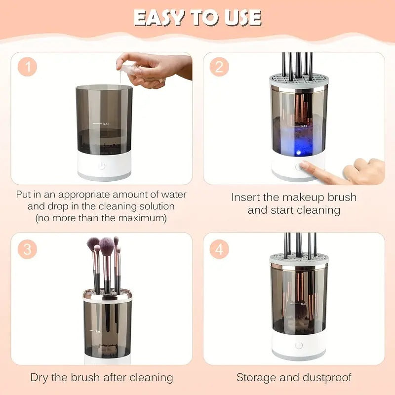 Automatic Makeup Brush Cleaner – USB, Fast & Deep Clean in Seconds