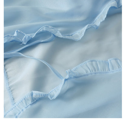 Women's Short Bow Tie With Fungus Edge Small Shawl
