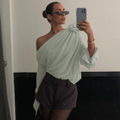 Sexy Off-Shoulder Mesh Tee – Summer Street Crop
