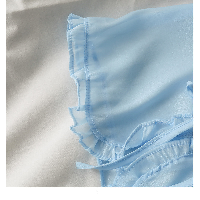 Women's Short Bow Tie With Fungus Edge Small Shawl